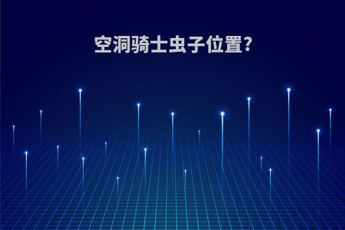 空洞骑士虫子位置?