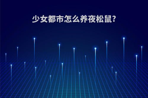 少女都市怎么养夜松鼠?
