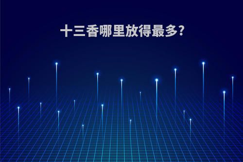 十三香哪里放得最多?