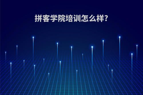 拼客学院培训怎么样?