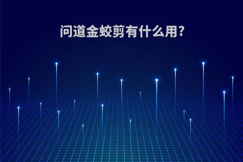问道金蛟剪有什么用?