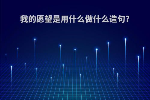 我的愿望是用什么做什么造句?