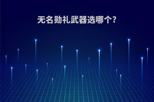 无名勋礼武器选哪个?