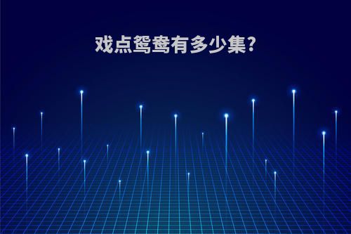 戏点鸳鸯有多少集?