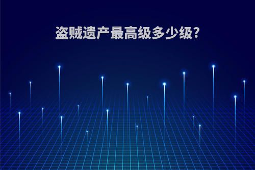 盗贼遗产最高级多少级?