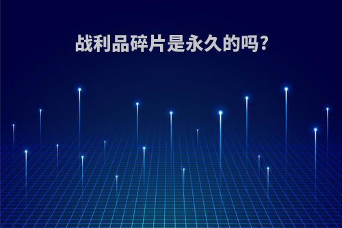 战利品碎片是永久的吗?