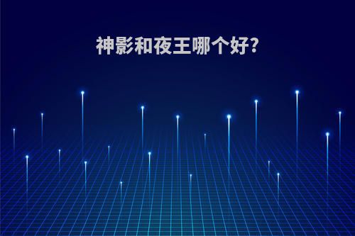 神影和夜王哪个好?