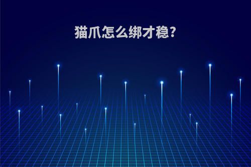 猫爪怎么绑才稳?