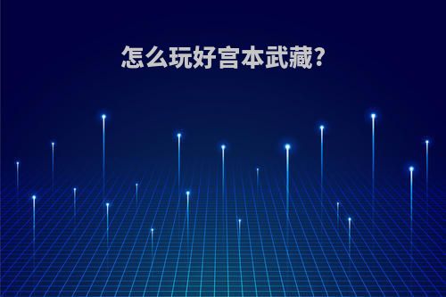 怎么玩好宫本武藏?