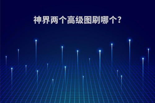 神界两个高级图刷哪个?