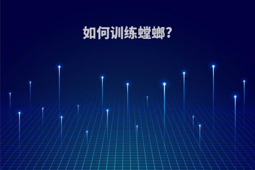 如何训练螳螂?