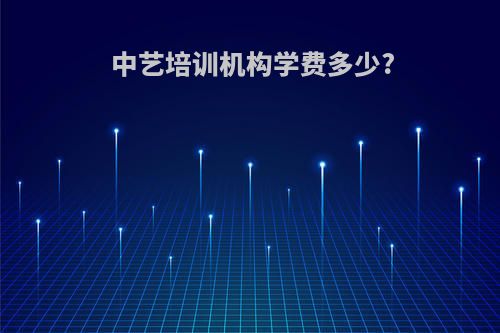 中艺培训机构学费多少?