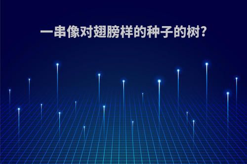 一串像对翅膀样的种子的树?