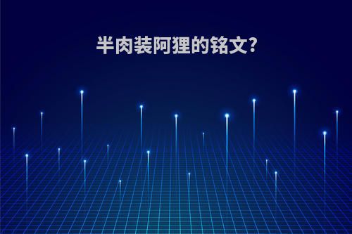 半肉装阿狸的铭文?