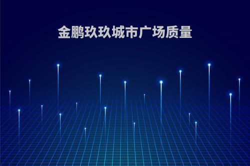 金鹏玖玖城市广场质量