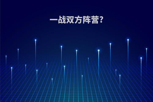 一战双方阵营?