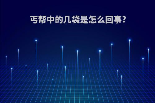 丐帮中的几袋是怎么回事?