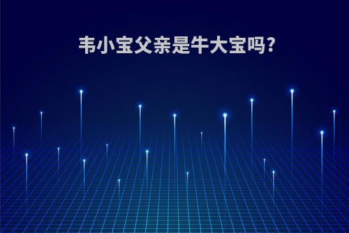 韦小宝父亲是牛大宝吗?