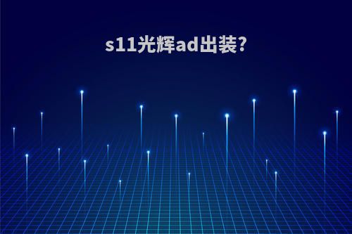 s11光辉ad出装?