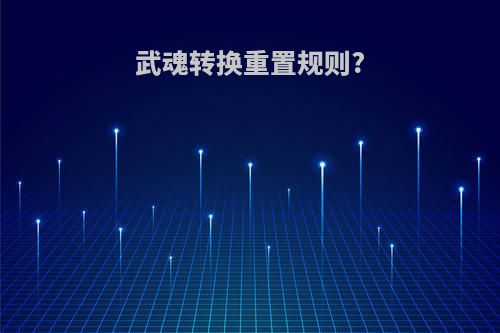 武魂转换重置规则?